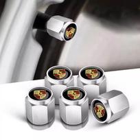 5Pcs Car Wheel Tire Valve Caps Metal Stem Covers For Porsche Cayenne Panamera Macan 911 718 Taycan Boxster Cayman 918 Stickers mszh62 gray