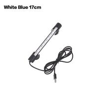 17-47cm USB jungtis Akvariumo šviestuvas LED Atsparus vandeniui Žuvų rezervuaro šviestuvas Povandeninis apšvietimas Panardinamas šviestuvas Augalų auginimo lempa 110V white