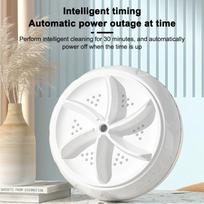 Ultrasonic Mini Washing Machine Automatic Turbo Portable Washing Machine Dormitory Small Bucket Underwear Washing Socks gray