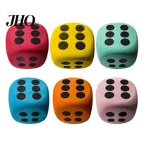 Washable Foam Dice 6Pcs 3.8/6/8CM Giant EVA Rounded Corner Six-Sided Large Gaming Toy Board Game Prop Casino Themed Party Decoration Colorful 6 cm 6pcs yellow