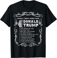 Things I Trust More Than Donald Trump Anti POTUS Vote Blue T-Shirt XXXL gray