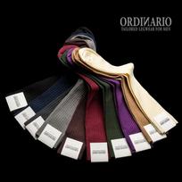 Ordinario Signature Silket Socks: 23 Selectable Styles 06. Deep Burgundy Lips white