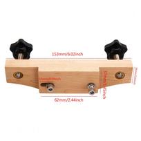 Akustinės gitaros stygų atramos klijavimo remontui šablonas įrankis apatinės stygų atramos keitimui folk ir klasikinėse gitarose, bosinė gitara 1SET Repair Jig Tool  beige