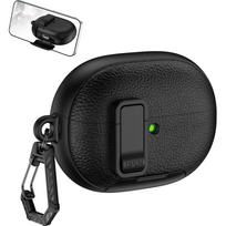 Earphone protective case for Huawei FreeBuds Pro 5 PU Leather Case with Phone Stand Switch Lock Headphones Shockproof  Sleeve Black black