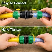 5 Pcs Hose Connector Quick Connect Kit Irrigation Repair Accessories Water Pipe Extension Garden Drip Irrigation Part 5pcs brown
