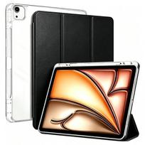 For iPad Air 13 (M4/M3/M2) & iPad Pro 12.9 (6th/5th/4th/3rd), Magnetic Case Transparent Flip Smart Cover white