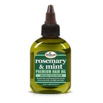 Difeel Rozmarinų ir Mėtų Premium Plaukų Aliejus Su Biotinu 201,3g (7,1 uncijos) Rozmarino ir mėtų aukščiausios kokybės plaukų aliejus Bio black