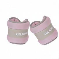 2 Pieces Sandbag Ankle Weights Strong HookandLoop Fastener Strap LeakResistant Design 0.6KG rožinė