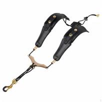 Alto Tenor Sax Harness Customizable Fit Double Shoulder Saxophone Strap Comfortable black