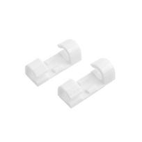 Skaidrus kabelių organizatorius: Lipnus laidų laikiklis ir spaustukas duomenų ir tinklo kabeliams. Small white