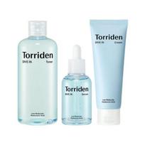 Torriden DIVE-IN Low Molecular Hyaluronic Acid 3 Set (Serum 50ml + Toner 300ml + Cream 80ml) Deep Hydration Skincare Kit white