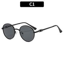 Women's sunglasses - unisex fashion round frame metal sunglasses