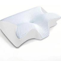 Memory Foam Cervical Pillow Ergonomic Contour Orthopedic Neck Pain Relief Sleeping Support Breathable Removable Cover white