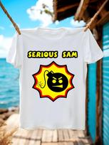 Serious Sam Video Game Replica Graphic Tshirt White Tee w... XXL black