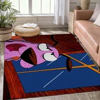 Courage The Cowardly Dog Cartoon Print Non Slip Large Living Room Area Rug Soft Wear Resistant Floor Mat For Sofa Bedroom Home Interior Decor Carpet 40x60cm( 15x23in ) black