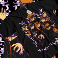 Pain Akatsuki Shirt Manga Strip Naruto Horror Anime Shirt Soft All Size Aviable S brown
