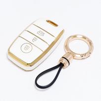 For Kia Sportage 4 Optima Stinger Sorento Picanto K5 Rio 3 K2 Ceed Cerato K3 Forte Auto Car Key Cover Accessories Shell Fob beige