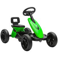Pedal Go Kart for Kids 2-5 Years, with Silent EVA Wheels, Metal Frame, Green 85.5 x 49 x 57 cm