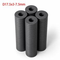 100/20 vnt. ferito žiediniai magnetai su skylute, stiprūs juodi apvalūs nuolatinio magneto diskai, tvirti keraminiai magnetai šaldytuvui ir rankdarbiams (as the picture,50pcs)