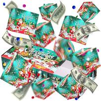 Pop-Up Design Pop-Up Explosion Gift Box Paper Pop-Up Gift Card Box  Christmas Gift žalia