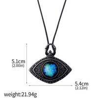 Game Bloodborne Necklace Game Props Cosmic Demon Eye Blue Starry Eye Vintage Pendant Necklace For Women Men Jewelry Charm Gifts black