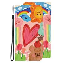 Case for Coque Motorola Edge 30 Ultra Fundas Cartoon Panda Leather Case for Moto Edge30 Ultra 5G Phone Cases Wallet Flip Cover Edge 30 Ultra 5G blue