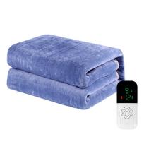 220V Electric Blanket Intelligent Switch Thicken Security Heating Pad Thermostat Blankets Body Warm Electric Flannel Mattress 90x180cm mėlyna