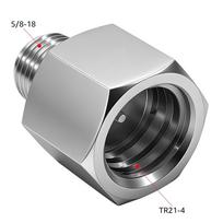 Co2 Tank/Cylinder Female TR21-4 to Male 5/8-18 UNF,Co2 Cylinder Convert Adapter gray