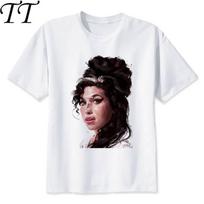 amy winehouse T-shirt men summer t-shirt boy print tshirt anime t shirt brand clothing white co M white