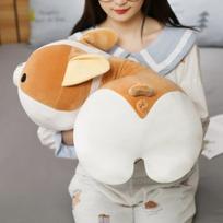 40cm Giant Size Cute Corgi Dog Plush Toys Stuffed Animal Puppy Dog Pillow Soft Lovely Doll Kawaii Christmas Gift for Kids 40cm white