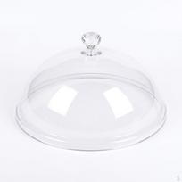 Akrilinis apvalus maisto dangtis Neperšlampamas plastikinis indas Šviežumo išlaikymas Skaidrus dubenėlio dangtelis Konditerija 14 inch (Diameter 36.5CM)