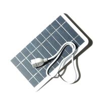 5V Mažas saulės elementas su USB „pasidaryk pats“ monokristalinio silicio saulės elementas vandeniui atsparus kempingui nešiojamas 2W gray