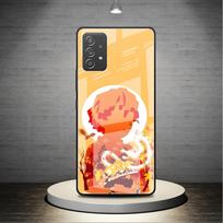 Glass Case For Samsung Galaxy A52 A71 A50 A51 A70 A21s A31 A72 A10 A12 A30 A22 5G Phone Cover Demon Slayer Anime Samsung A30 gray