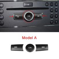 Car Accessories Center Console CD Panel Volume Switch Button Cover Sequ Sticker For Mercedes Benz GLA X156 CLA C117 2013-2017 model C black