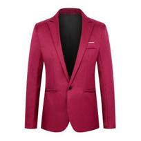 Vyriškas kostiuminis švarkas Slim Fit Vienspalvis Verslo švarkas Vienos sagos Kostiuminis švarkas su kišenėmis Vestuvėms Biurui Vakaro vakarėliui XL blue