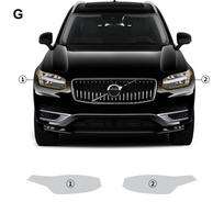 TPU Dažų Apsaugos Plėvelė Volvo XC90 Inscription 2020-2023 Žibintų ir Galinio Vaizdo Veidrodėlių Dangteliams rearview juoda