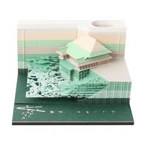 Custom 3D Kiyomizu Temple Sticky Notes Loose Leaf Paper Memo Note Pad for School & Office Use or As Souvenirs & Gifts (Purple,8x8x4.3cm) violetinė