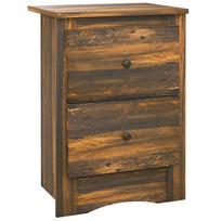 Bedside Table with 2 Drawers Rustic Style, Bedside Table for Bedroom in Wood, 40x30x56 cm, Brown 40 x 30 x 56 cm