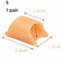 1 pair Toe Splint Toes Separator Gel Material Hammer Toe Straightener Toe Corrector  Curled Toes S