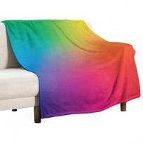 Soft Rainbow Throw Blanket Stylish Warm Blanket for Living Room Bedroom 75x100cm (30x40inch) blue