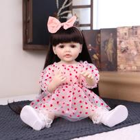 KEIUMI 55cm Reborn Girl Doll Full Silicone Vinyl Bathe Newborn Baby Doll toy Christmas Gifts Early Educational Playmate 22 inch about 55 cm black