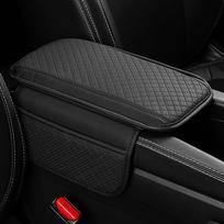 Car Arm Rest Cushion Center Console Protection Cover With Storage Pocket Anti Scratch Auto Armrest Box Pad black