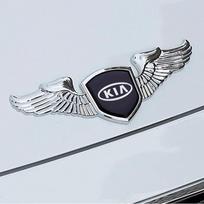 Car Styling Metal Chromed Emblem Badge Sticker Front Hood for KIA K2 K3 K5 K7 RIO Sportage Sorento Optima Oprius Forte Ceed black