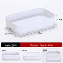Melamine Plate for Hot Pot, Skewers & Grilled Meat with Dipping Sauce Compartments - Ideal for Seafood & Side Dishes red