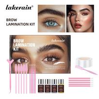 Brow Lamination Kit Semi-permanent Machine Brow Lift Eyebrow Kit With Cling Film Nutrition Keratin Perming Lotion For Home Use beige