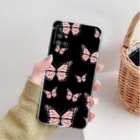 Skaidrus dėklas, skirtas Samsung Galaxy A52 A12 A51 A32 A21s A71 A32 A22 50 A70 A31 A72 5G telefono dangtelis Beauty Pink Butterfly Samsung A30 gray