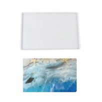 Large Rectangular Silicone Mold Resin Art Molds Clay Crafts Molds Unique DIY Ornament Molds Silicone Material for Craft 1 white