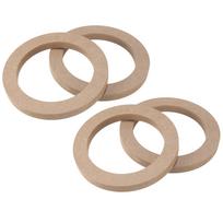 X AUTOHAUX Universal Wooden Car Speaker Subwoofer Mounting Spacer Ring Adapter Bracket Holder Plate for 127mm Speaker Diameter (4pcs)