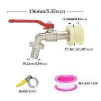 IBC Tank Adapter S60X6 Thread To 15mm 5/8 Hose Connector Fitting Faucet Alloy Tank 1000 Liter IBC Water Valve