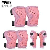 Kids 3-10 Years Knee Pad Elbow Pads Wrist Guards Protective Gear Set for Roller Skates Cycling Bike Skateboard Inline Skatings mėlyna